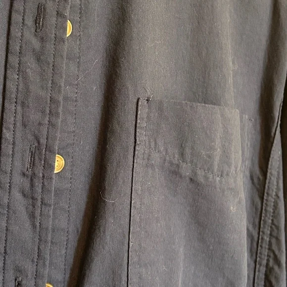 Universal Thread Long Sleeve Button-Front Shirt Dress in Blue - Picture 2 of 7